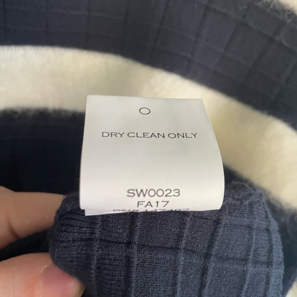 Draper James Stripe Mohair Sweater in Nassau Navy - Picture 7 of 9